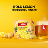 Lipton Lemon Ginger herbal tea bags - British product