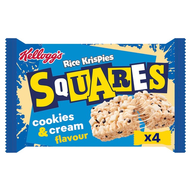 Kellogg's Rice Krispie Squares Cookies & Cream bars 4 pack, UK version