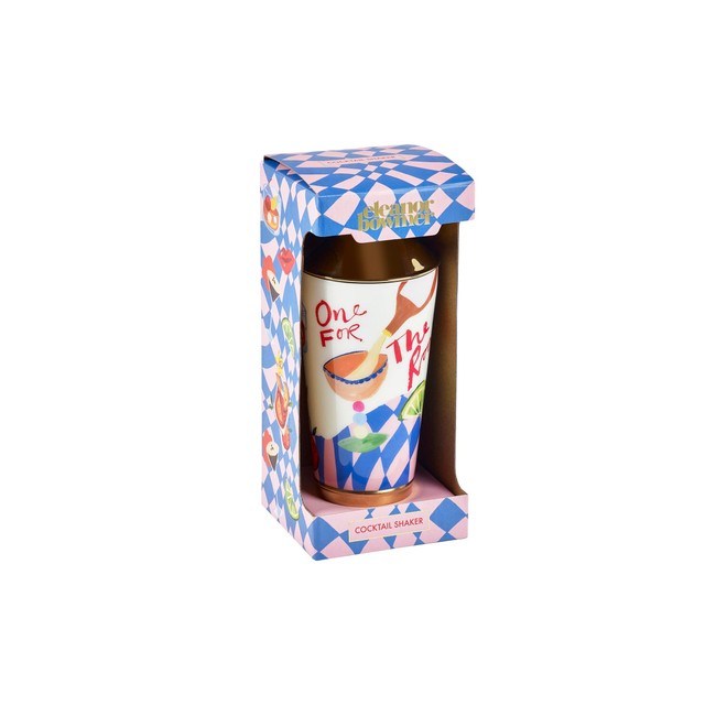 Eleanor Bowmer cocktail shaker with Cin Cin design - British product