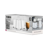 Tower Solitaire white canisters set stainless steel (British brand)