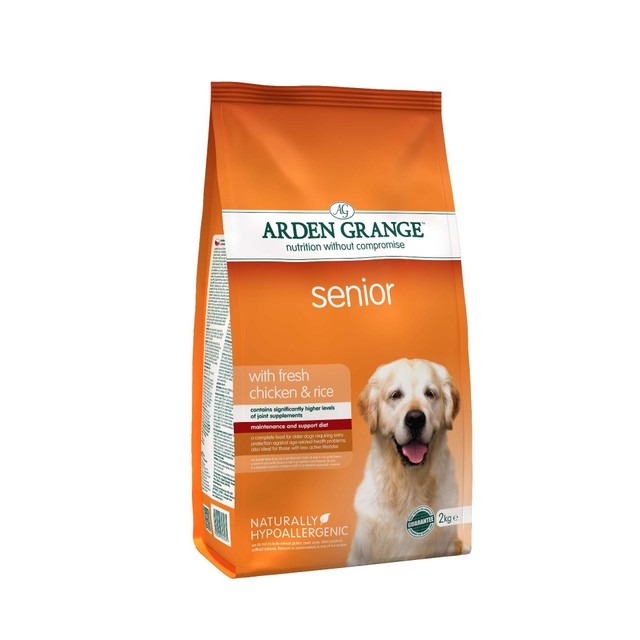Arden Grange senior chicken & rice dry dog food 2kg - British product