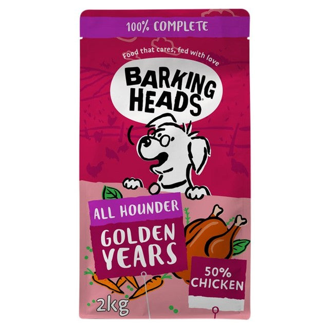 Barking Heads Golden Years dry dog food 2kg - British product