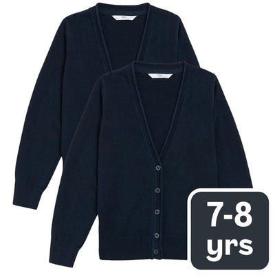 M&S M&S 2er-Pack Baumwoll-Strickjacke mit StayNEW Kinderstrickjacke 7–8 Y – Online bei McGrocer kaufen