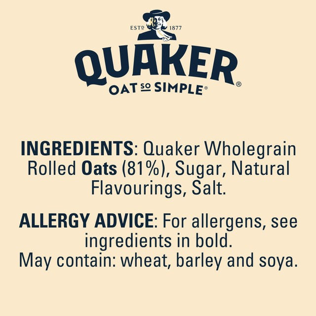 Quaker Golden Syrup porridge sachets 6 sachets (British brand)