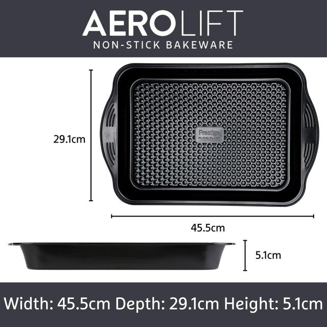 Prestige Aerolift Baking Tray 45x29cm, imported from the UK