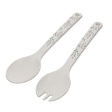 Natural Elements recycled plastic salad servers with leafy pattern - British product