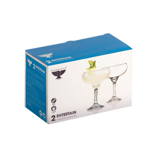 Ravenhead cocktail saucer glasses 200ml, imported from the UK