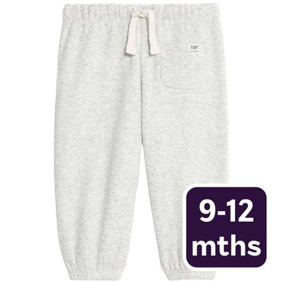 M&S Tommy Unifarbener Jogginganzug Grau Melange für Kleinkinder, 9-12 Monate