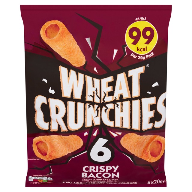 Wheat Crunchies bacon flavour crunchy wheat snack 6 pack (British brand)