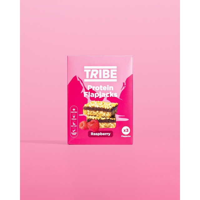 TRIBE Protein Flapjack Raspberry 3 x 38g (British brand)