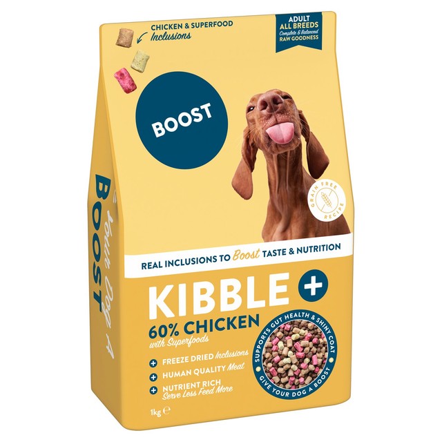 Boost Pet Kibble Plus chicken superfood dry dog food 1kg - British product