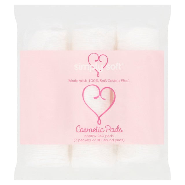 Caress Simply Soft cosmetic round pads 240 pads (British brand)