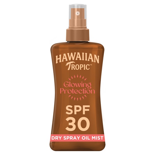 Hawaiian Tropic Glowing Protection SPF 30 sunscreen spray 200ml, UK version