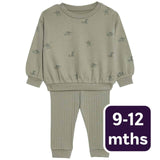 M&S khaki leggings outfit 9-12 months, imported from the UK