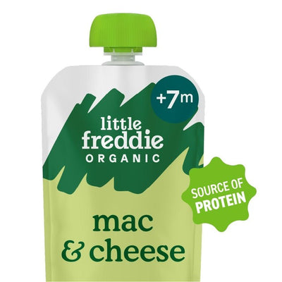 M&S Little Freddie Bio Mac & Cheese, Brokkoli & Blumenkohl Babybrei im Beutel 130g- Jetzt online bei McGrocer kaufen