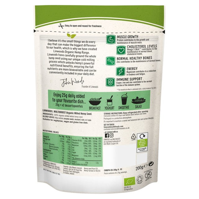 Linwoods Multi Boost Milled Hemp Seeds 200g, UK version
