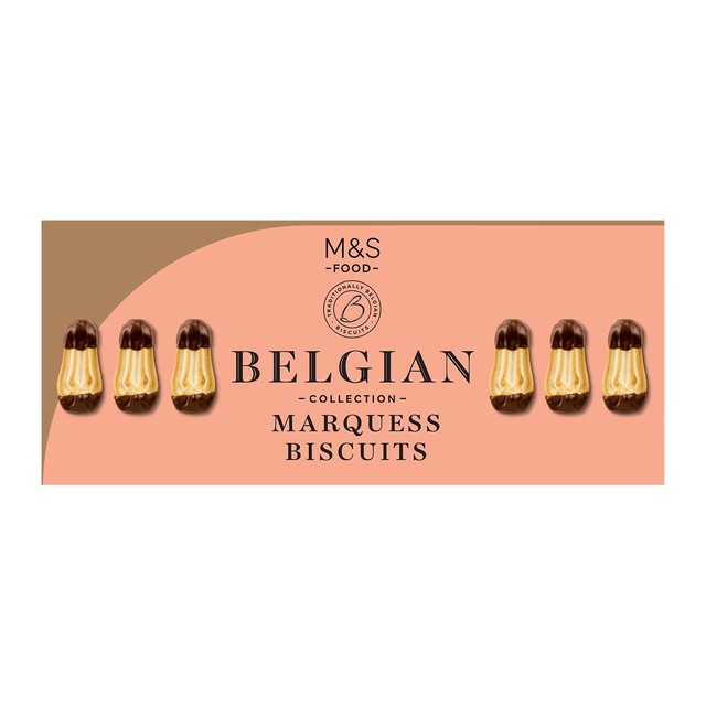 M&S Marquess biscuits dipped in Belgian dark chocolate 100g box, imported from the UK