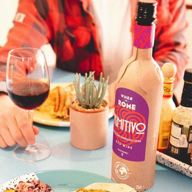 When in Rome Primitivo red wine 75cl (British brand)