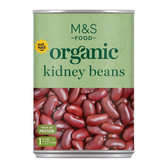 M&S organic red kidney beans in water 400g, imported from the UK