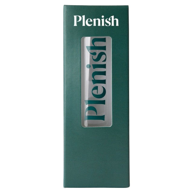 PLENISH shot glass, imported from the UK