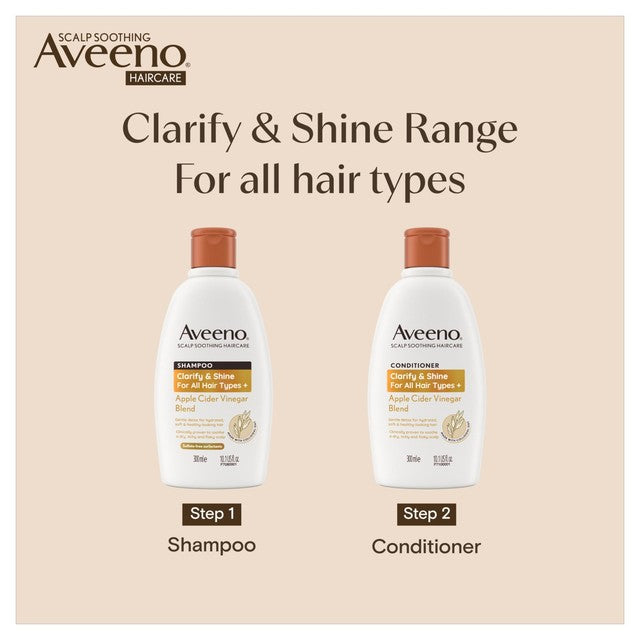 Aveeno Clarify & Shine Apple Cider Vinegar Shampoo 300ml - British product