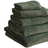 M&S luxury Egyptian cotton face towel moss green - British product