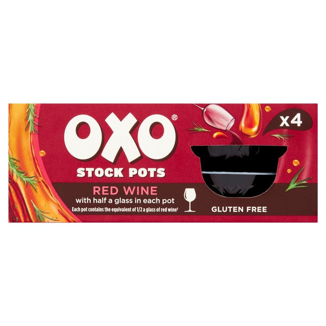 Oxo red wine stock pots 4 x 20g, imported from the UK