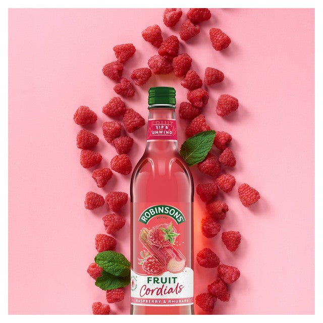 Robinsons fruit cordial raspberry, rhubarb, and orange blossom 500ml, imported from the UK