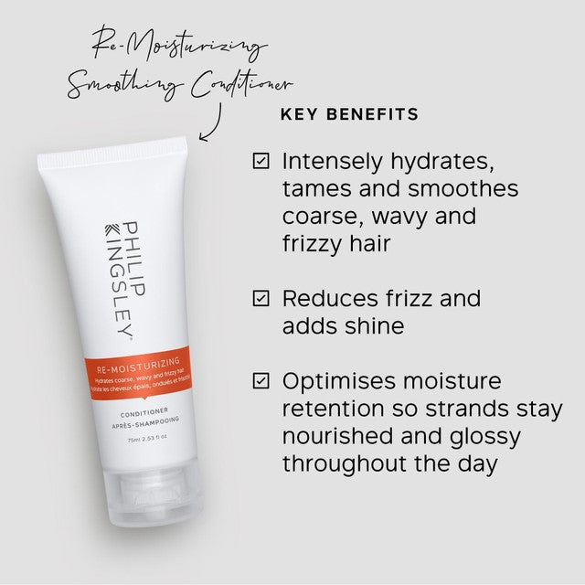 Philip Kingsley Smooth & Shiny Jet Set hair care set 225ml, imported from the UK