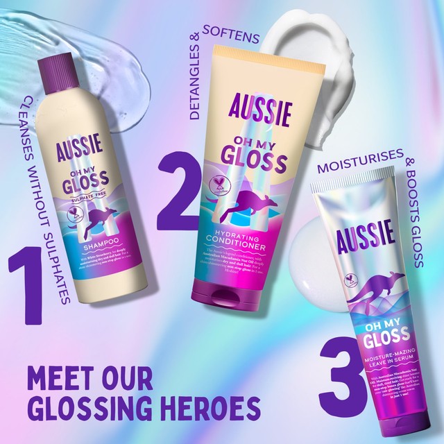 Aussie Oh My Gloss shampoo, imported from the UK