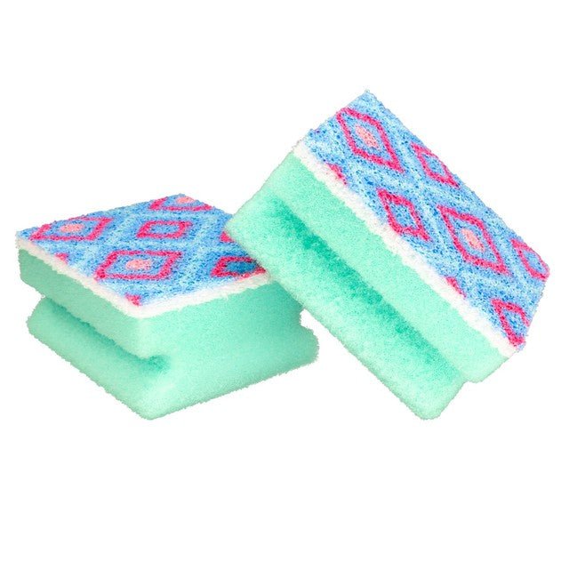 Spontex Mosaik non-scratch sponge scourers 2 pack (British brand)