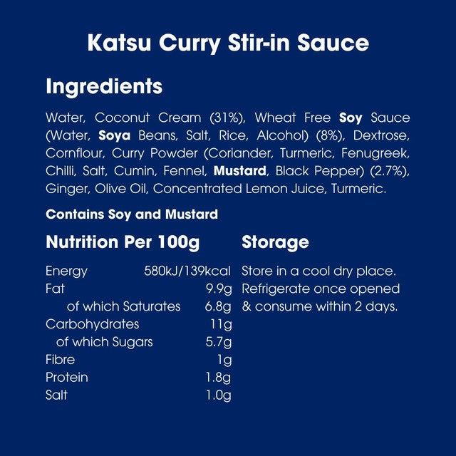 Bay's Kitchen Katsu Curry Stir-in Sauce 260g - British product