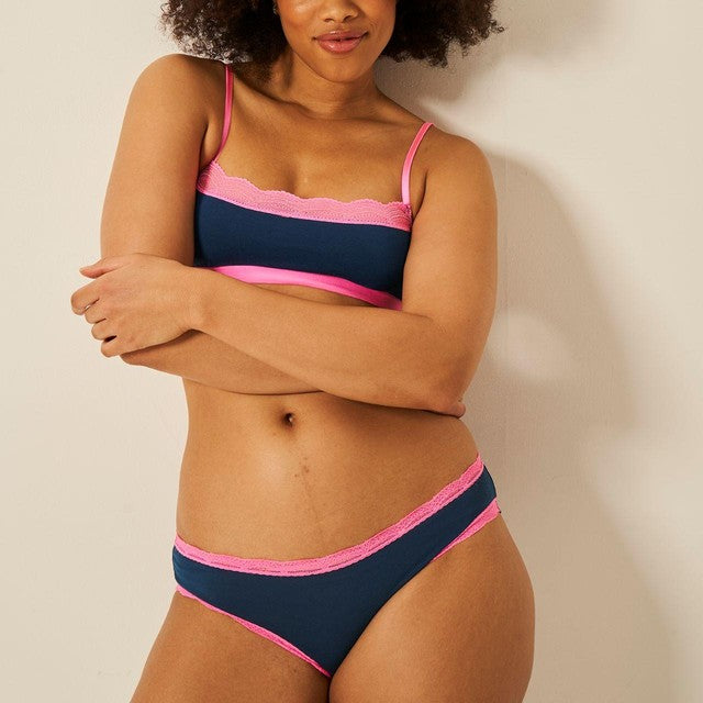 Stripe & Stare knickers Midnight Neon M (British brand)