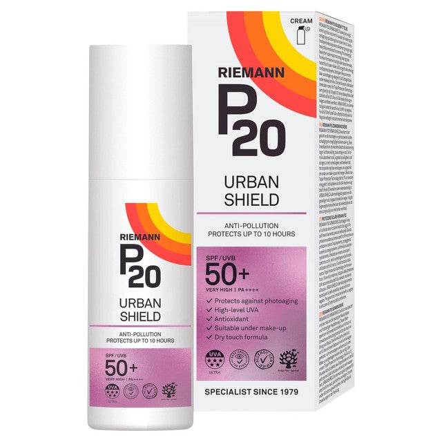 Riemann P20 Sun Cream Urban Shield Face 50ml, imported from the UK