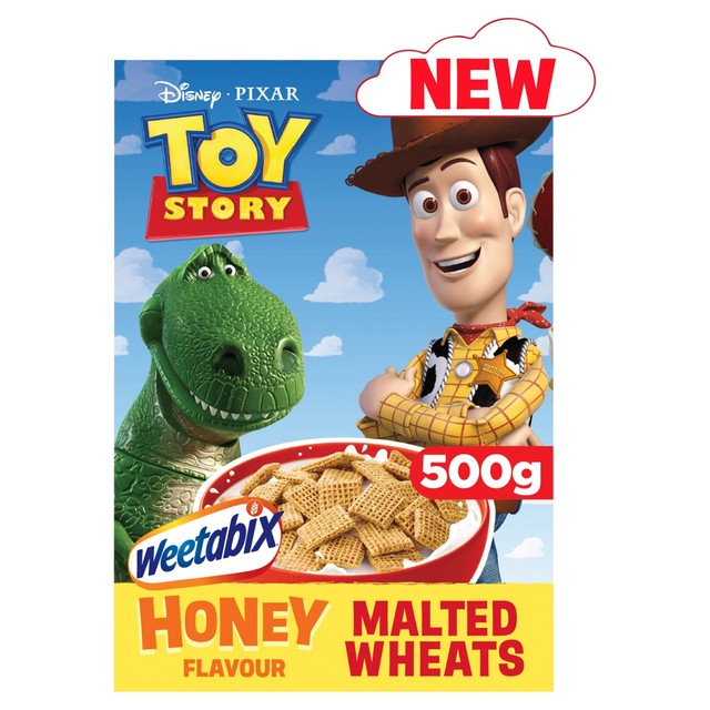 Weetabix Disney Toy Story honey malted wheats cereal, imported from the UK