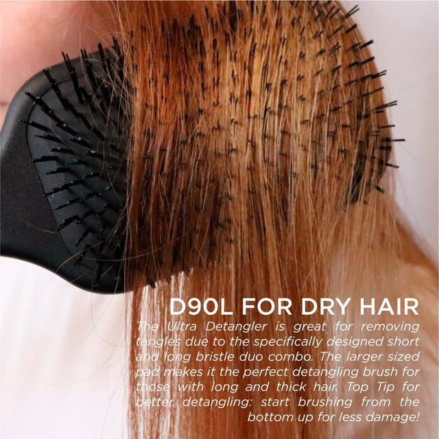 Denman D90L Violet Tangle Tamer Ultra detangling hairbrush - British product