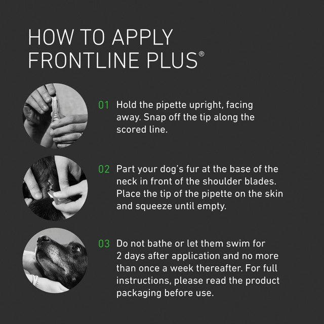 Frontline flea treatment for large dogs 20-40kg - British product