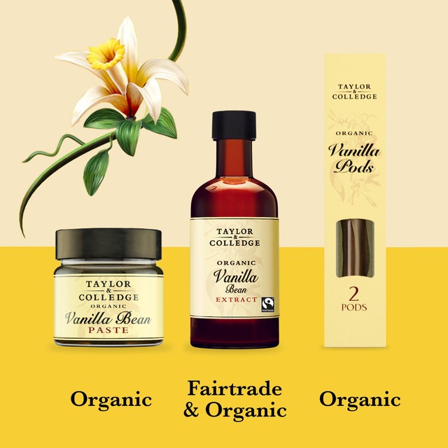 Taylor & Colledge organic vanilla bean paste 65g (British brand)