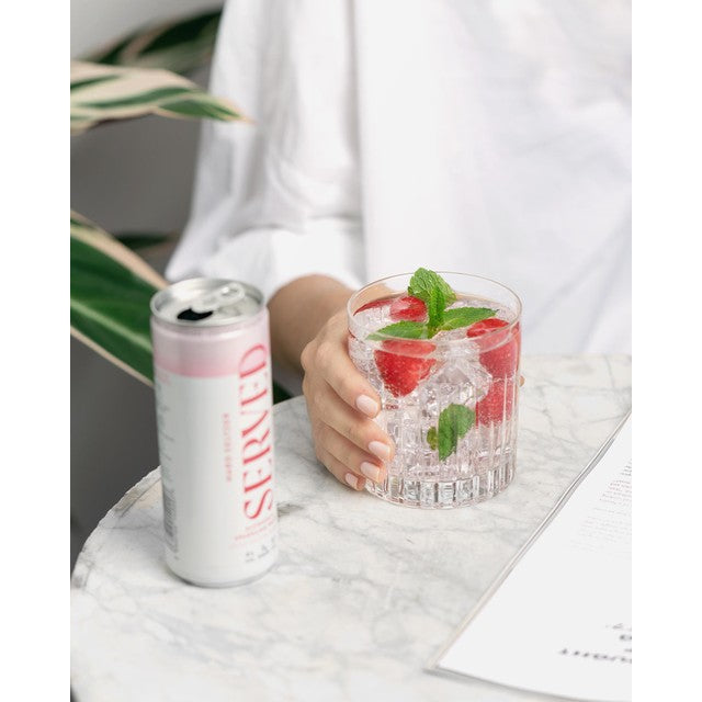 Served raspberry hard seltzer 250ml can (British brand)
