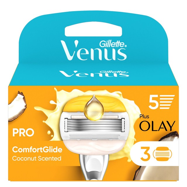 Gillette Venus razor blades Coconut variant 3 pack, UK version