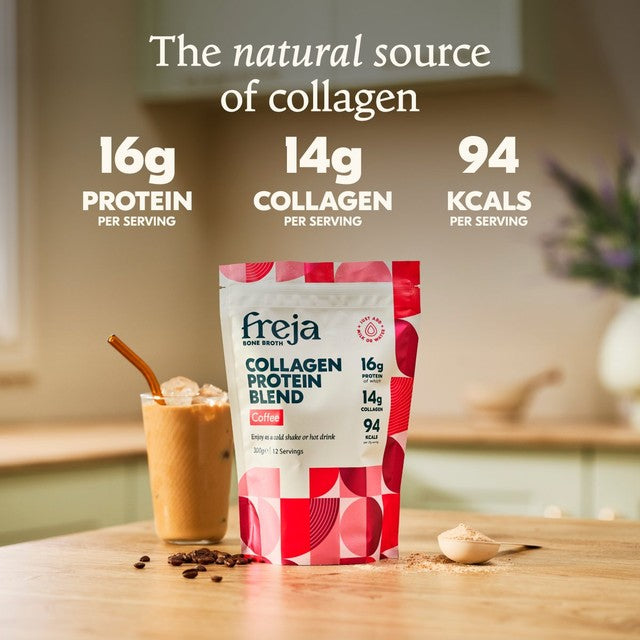 Freja coffee collagen protein blend 12 servings - British product