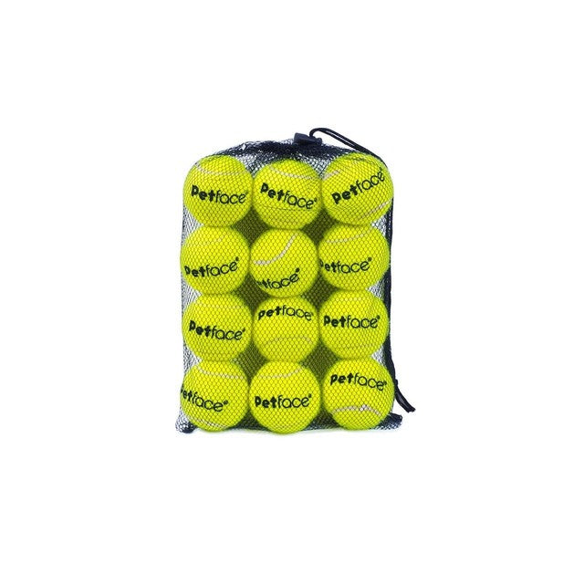 Petface Tennis Balls Dog Toy 6.35cm diameter, imported from the UK