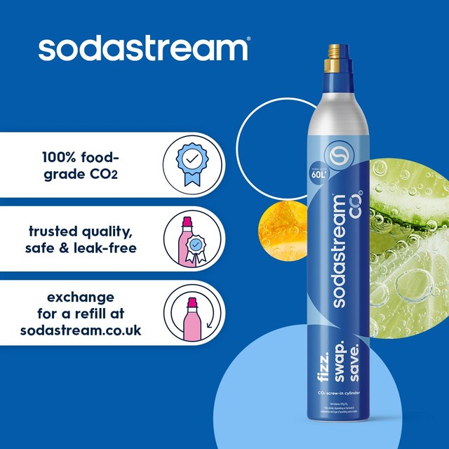 SodaStream spare CO2 gas cylinder 425g (British brand)