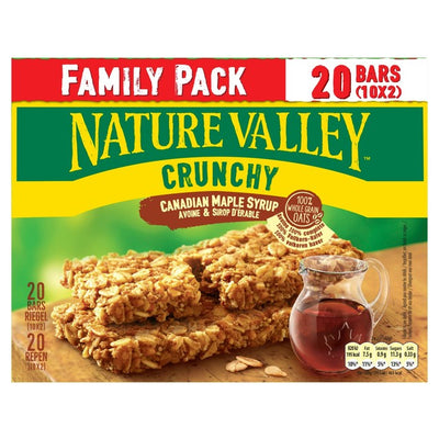 M&S Nature Valley Crunchy Maple Syrup Cereal Bars Family Pack 10 x 42g- Buy online at McGrocer