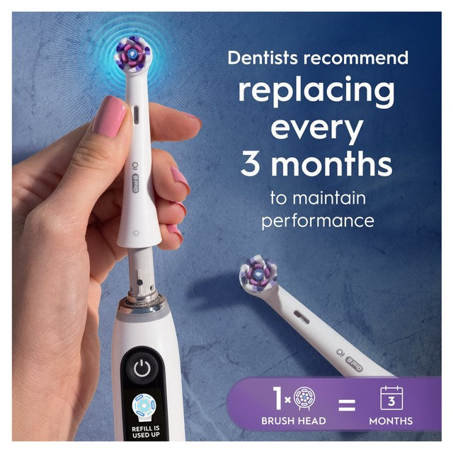 Oral-B iO Radiant White replacement toothbrush heads, imported from the UK