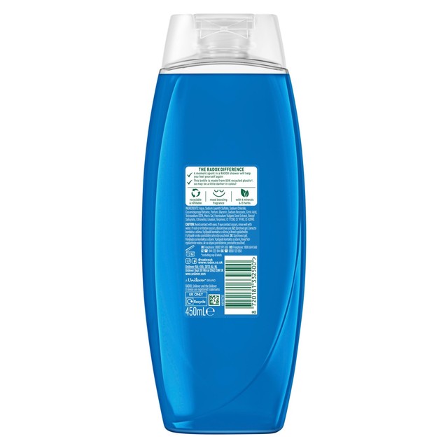Radox Feel Awake shower gel and shampoo 450ml, imported from the UK