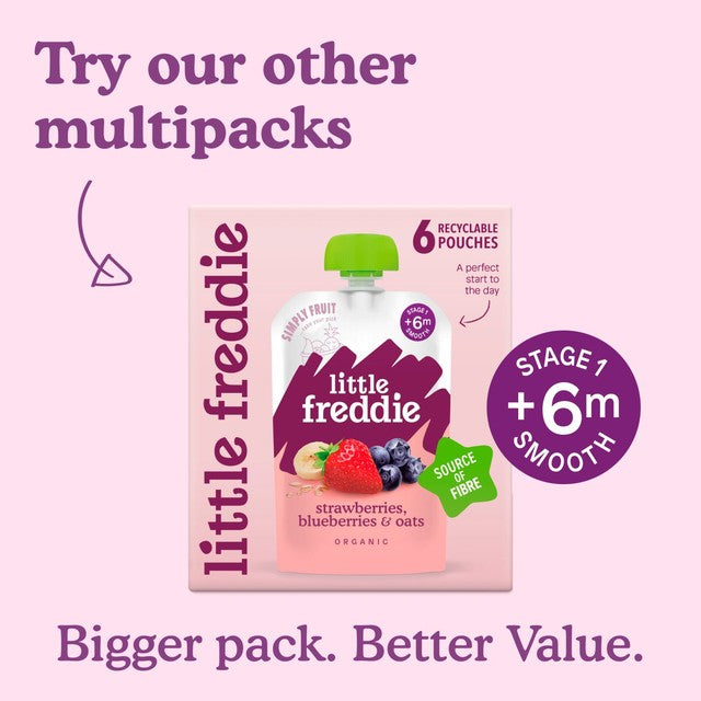 Little Freddie baby yoghurt pouch strawberry multipack, imported from the UK