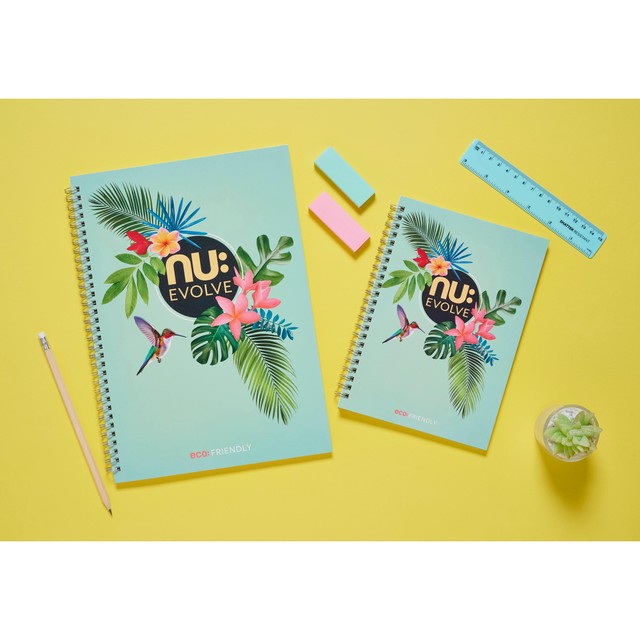 Nuco Tropical Green A5 Wiro Notebook 160 pages, imported from the UK