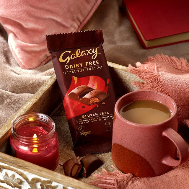 Galaxy dairy free praline chocolate bar 100g, UK version