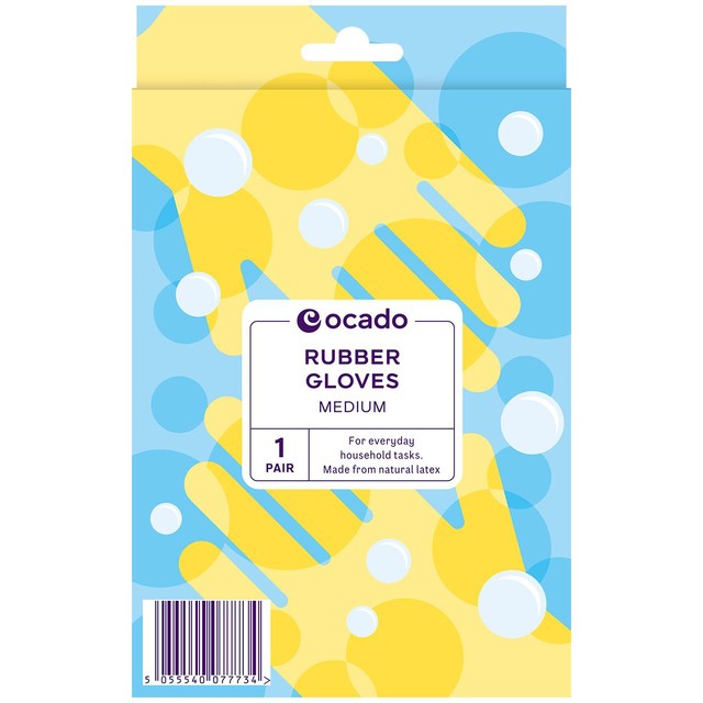 Ocado household rubber gloves medium, imported from the UK
